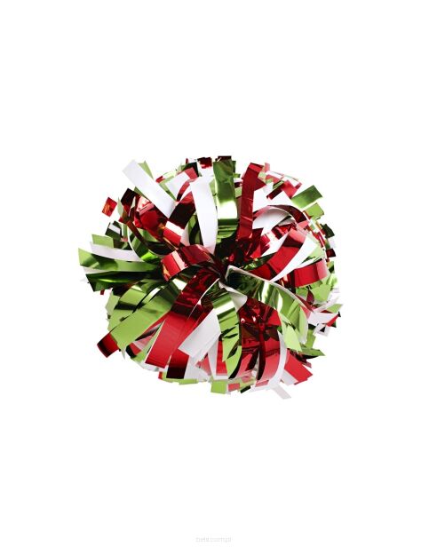 Pompon Metallic MIX WHITE RED GREEN biało-czerwono-zielony 35 cm (6