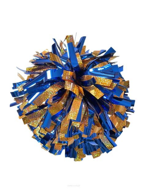 Pompon Holographic MIX GOLD&METALLIC ROYAL BLUE złoto-niebieski 35 cm (6