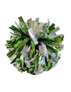 Pompon Holographic MIX SILVER&METALLIC GREEN srebrno-zielony 35 cm (6")