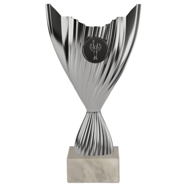 Puchar plastikowy srebrny 21cm 8386SA