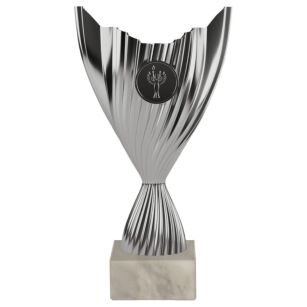 Puchar plastikowy srebrny 21cm 8386SA