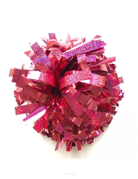 Pompon Holographic DARK PINK ciemny różowy 35 cm (6
