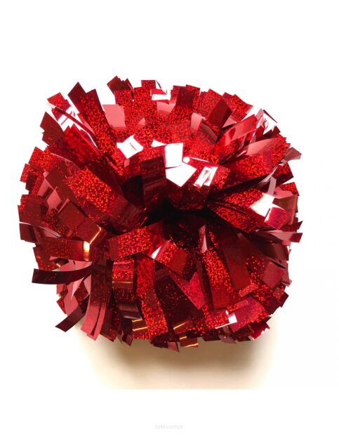 Pompon Holographic RED czerwony 35 cm (6