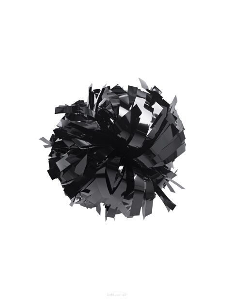 Pompon Metallic BLACK czarny 35 cm (6