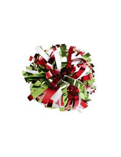 Pompon Metallic MIX WHITE RED GREEN biało-czerwono-zielony 45 cm (8")