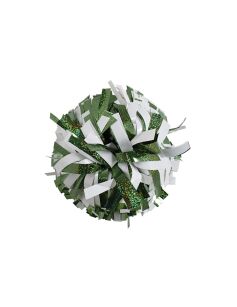 Pompon Holographic MIX GREEN&METALLIC WHITE zielono-biały 35 cm (6")